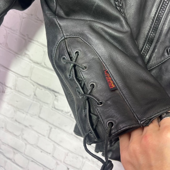 🏍️ |•HOT LEATHERS•| Genuine Leather Black Zip Out Insulate Jacket Size XXXXL - Picture 6 of 15